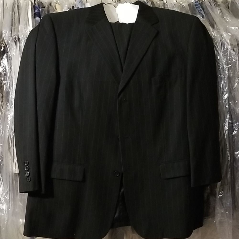 Felino  men black pinstripe dress suit
